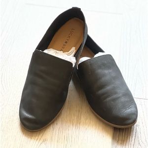 Lucky Brand Black Flat Loafer Espadrille Size 7 1/2